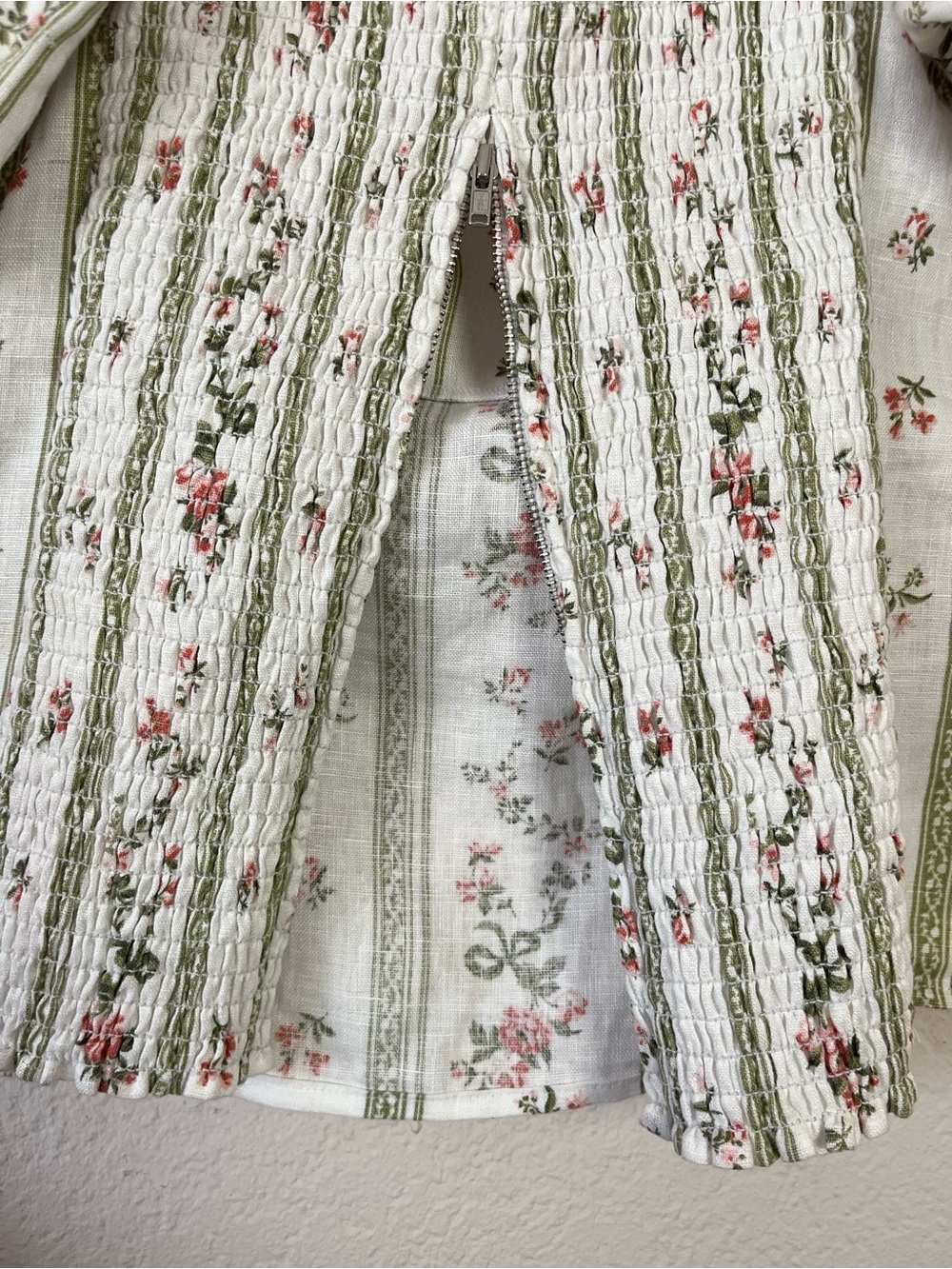 Reformation Arancini Puff Sleeve Top Heath Floral Renaissance Milkmaid Peasant - Picture 12 of 16